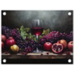 Wijn - Fruit - Stilleven tuinposter los doek klein -3d