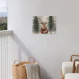 Winter - Bos - Rendier - Donker tuinposter los doek klein -sfeer8
