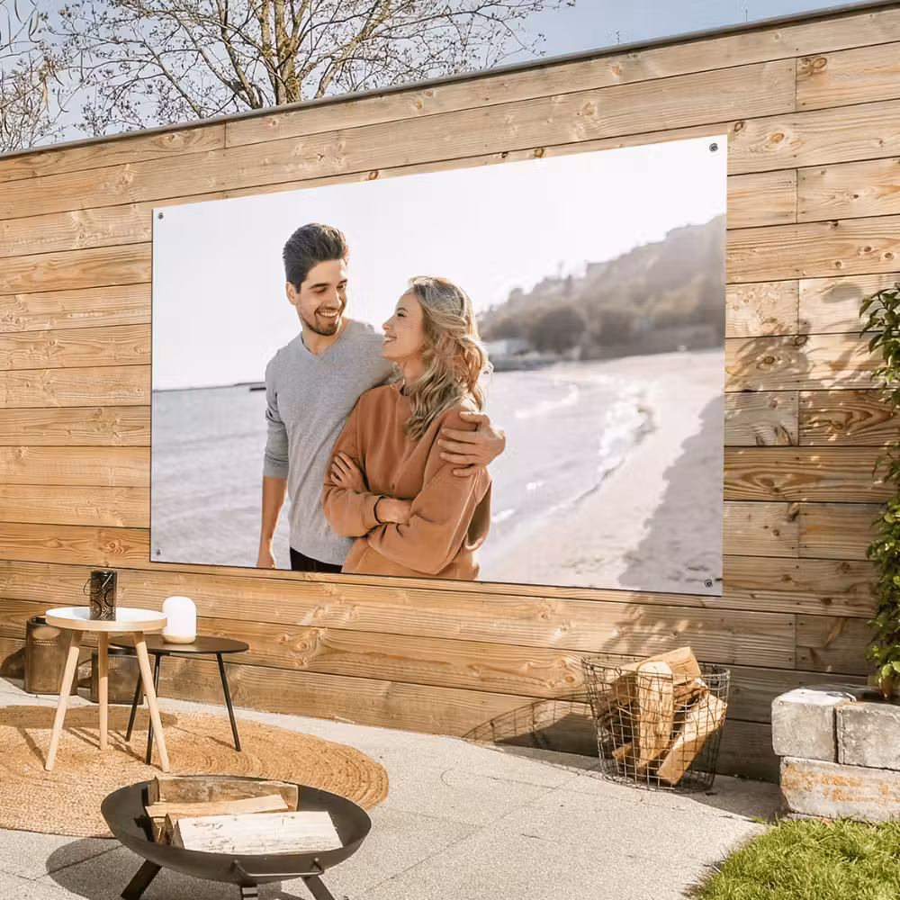 Photo on garden poster