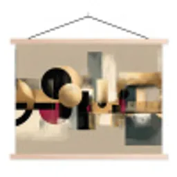 Abstract - Vormen - Beige - Texturen textielposter latten blank klein -3d