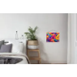 Abstract - Vormen - Kleurrijk textielposter latten blank klein -woonkamer