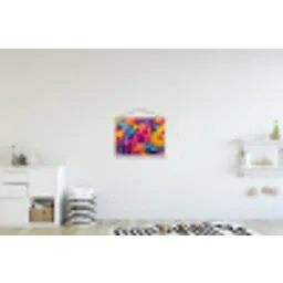 Abstract - Vormen - Kleurrijk textielposter latten blank klein -kinderkamer