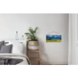 Alpen - Weide - Bergen - Koeien textielposter latten blank klein -woonkamer