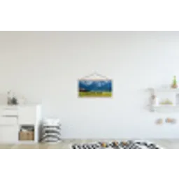 Alpen - Weide - Bergen - Koeien textielposter latten blank klein -kinderkamer
