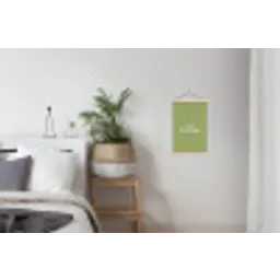 Appel - Groen - Minimalistisch textielposter latten blank klein -woonkamer