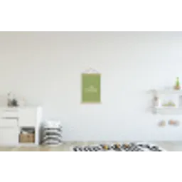 Appel - Groen - Minimalistisch textielposter latten blank klein -kinderkamer