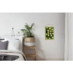 Appels - Groen - bladeren textielposter latten blank klein -woonkamer