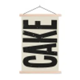 Beige - Japandi - Cake - Decoratie textielposter latten blank klein -3d