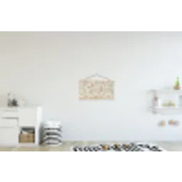 Bakstenen - Muur - Licht - Wit textielposter latten blank klein -kinderkamer