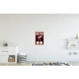 Kersen - Illustratie - Rood textielposter latten blank klein -kinderkamer