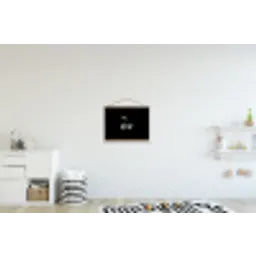 Kers - Luxueus - Metallic textielposter latten blank klein -kinderkamer