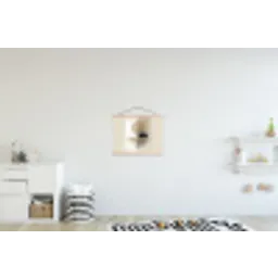Cirkel - Compositie - Diepte - Beige textielposter latten blank klein -kinderkamer