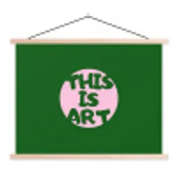 Cirkel - Roze - Tekst - Art textielposter latten blank klein -3d