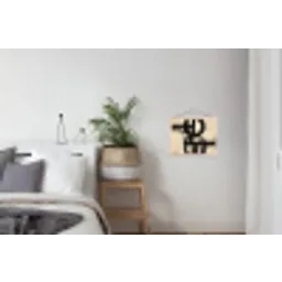 Cirkels - Balken - Zwart - Abstract textielposter latten blank klein -woonkamer