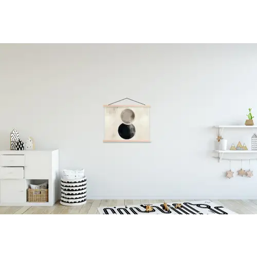 Cirkels - Vorm - Beige - Abstract textielposter latten blank klein -kinderkamer