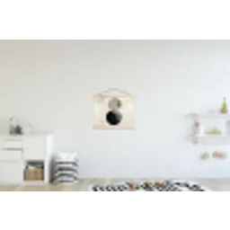 Cirkels - Vorm - Beige - Abstract textielposter latten blank klein -kinderkamer