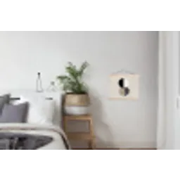 Cirkels - Strepen - Minimalistisch - Zwart textielposter latten blank klein -woonkamer