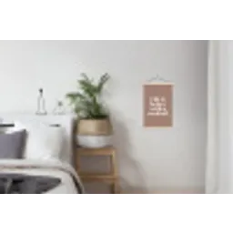 Cocktail - Tekst - Patroon - Wit textielposter latten blank klein -woonkamer