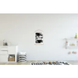 Coffee - Espresso - Koffiemachine - Kop textielposter latten blank klein -kinderkamer