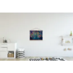 Kleurrijk - Boom - Magisch - Abstract textielposter latten blank klein -kinderkamer