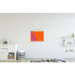 Cool - Paars - Oranje textielposter latten blank klein -kinderkamer