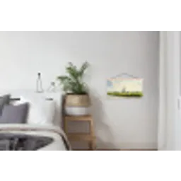 Koeien - Windmolen - Weide - Blauw textielposter latten blank klein -woonkamer