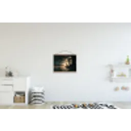 Hert - Bosbeek - Mystiek textielposter latten blank klein -kinderkamer
