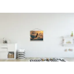 Adelaar - Wolken - Zon textielposter latten blank klein -kinderkamer