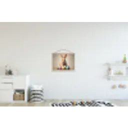 Paashaas - Pastel - Eieren textielposter latten blank klein -kinderkamer