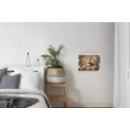 Paashaas - Lente - Paaseieren textielposter latten blank klein -woonkamer