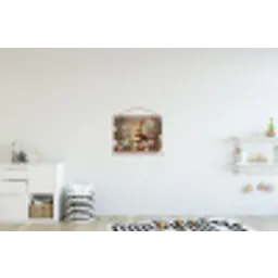 Paashaas - Lente - Paaseieren textielposter latten blank klein -kinderkamer