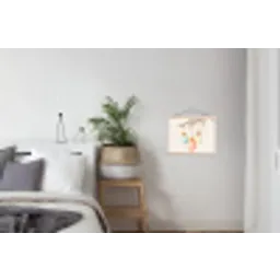 Paastak - Strikje - Eieren textielposter latten blank klein -woonkamer