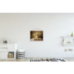 Paaseieren - Stilleven - Vaas textielposter latten blank klein -kinderkamer
