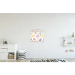 Eieren - Kleurrijk - Patroon textielposter latten blank klein -kinderkamer