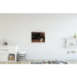 Espresso - Melk - Café textielposter latten blank klein -kinderkamer