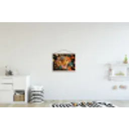 Explosie - Verfstructuur - Goud - Abstract textielposter latten blank klein -kinderkamer