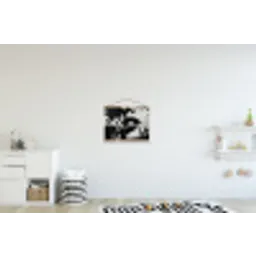 Gezicht - Mond - Graffiti - Zwart textielposter latten blank klein -kinderkamer