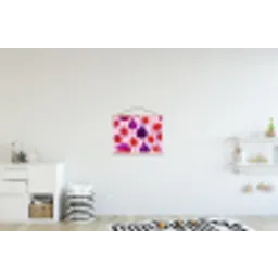 Vijgen - Roze - Paars textielposter latten blank klein -kinderkamer