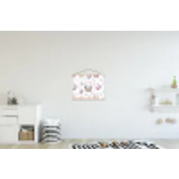 Bloemen - Paaseieren - Patroon textielposter latten blank klein -kinderkamer