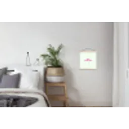 Focus - Beige - Roze - Smiley textielposter latten blank klein -woonkamer