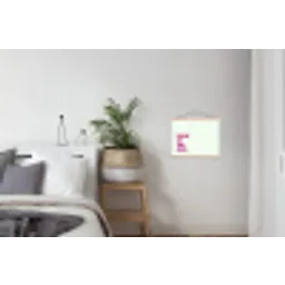 Focus on the good - Beige - Roze textielposter latten blank klein -woonkamer