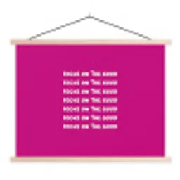 Focus on the good - Roze - wit textielposter latten blank klein -3d