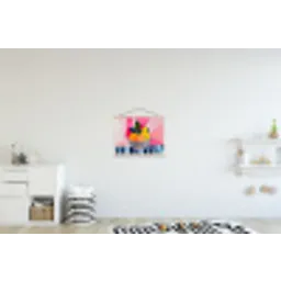 Fruit - Abstracte achtergrond - Roze textielposter latten blank klein -kinderkamer