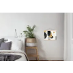 Goud - Rechthoeken - Cirkels - Abstract textielposter latten blank klein -woonkamer