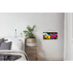 Graffiti - Bloemen - Kleur textielposter latten blank klein -woonkamer