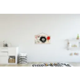 Graffiti - Schedel - Abstract - Rood textielposter latten blank klein -kinderkamer