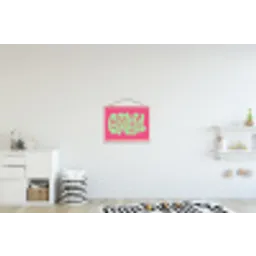 Grateful - Groen - Grafisch - Vloeiend textielposter latten blank klein -kinderkamer