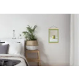 Groen - Appel - Strikje textielposter latten blank klein -woonkamer