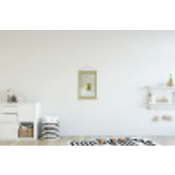 Groen - Appel - Strikje textielposter latten blank klein -kinderkamer