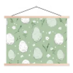 Groen - Eieren - Patroon textielposter latten blank klein -3d